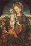 Jacopo Bellini Madonna and Child Adored by Lionello d'Este oil